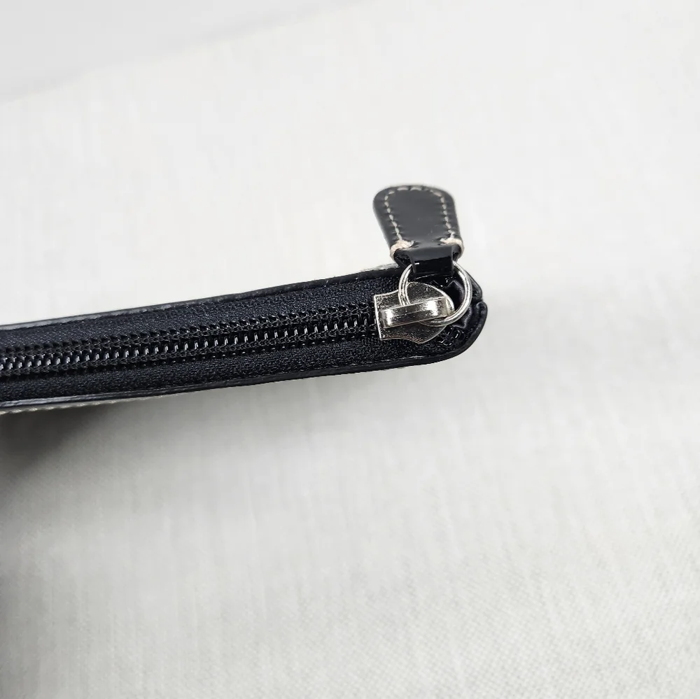 Coach Black Gray Small Signature C Fabric Padded IPad Tablet Sleeve
